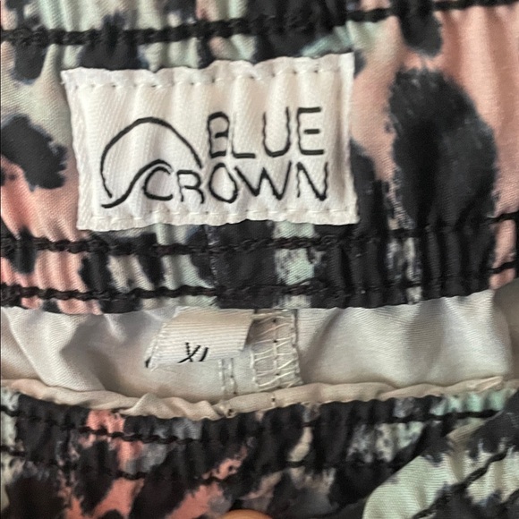 Blue Crown Mens XL Bright Leopard Unlined Swim Trunks Water - Picture 2 of 6